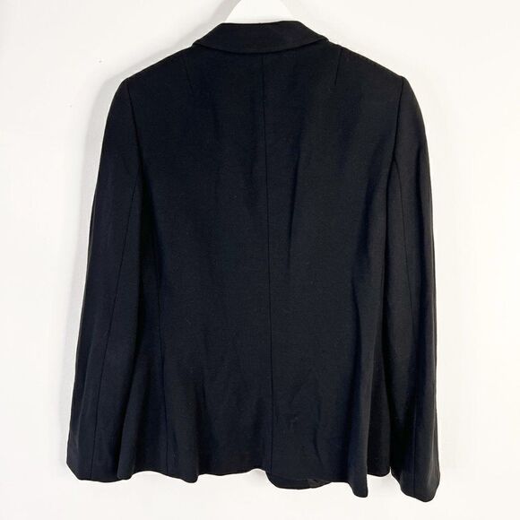 Akris Punto Black Stretch Knit Three Button Blazer - Picture 2 of 6